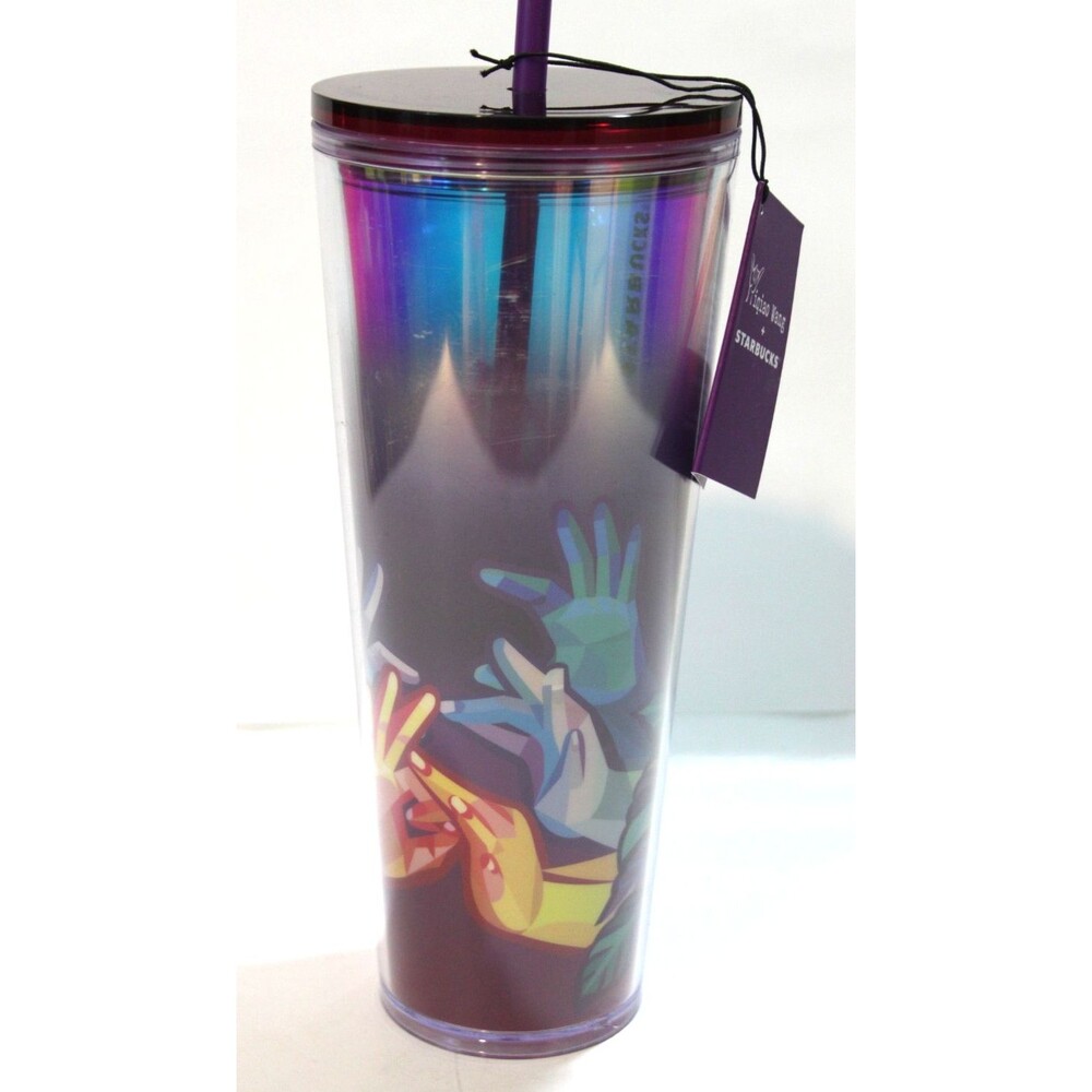 Starbucks ASL Sign Language Venti 24 oz Tumbler Yiqiao Wang Artist Cup Mug New